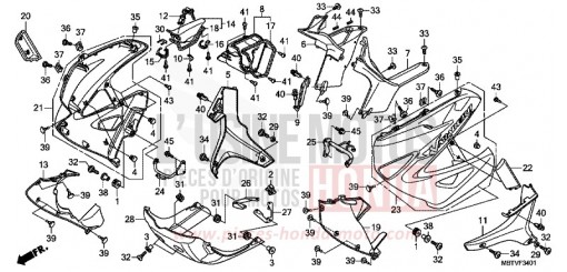 PANNEAU INFERIEUR XL1000VAB de 2011